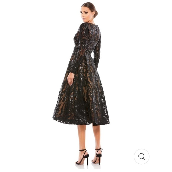 Mac Duggal SEQUIN EMBELLISHED A-LINE COCKTAIL DRESS size 6 New $598 sold out - Picture 2 of 14